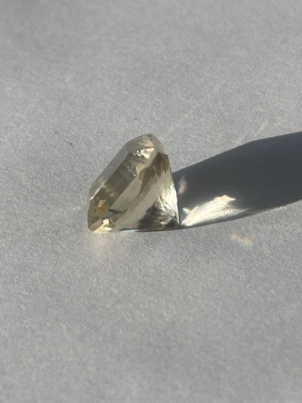 Faceted Oregon sunstone 3.17 carat squartuguese variant