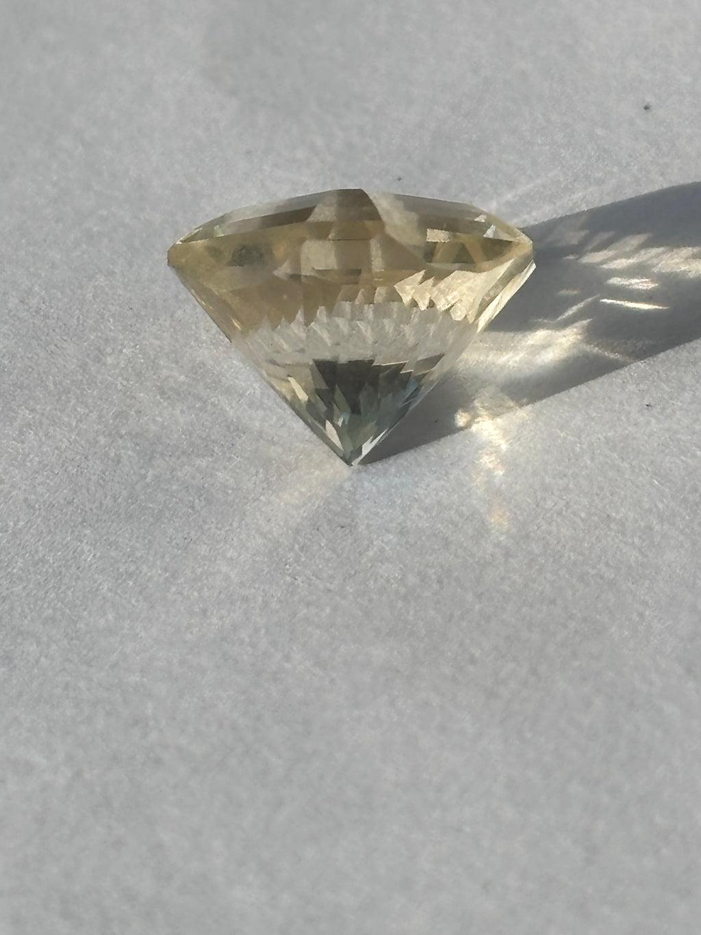 Faceted Oregon sunstone 3.17 carat squartuguese variant