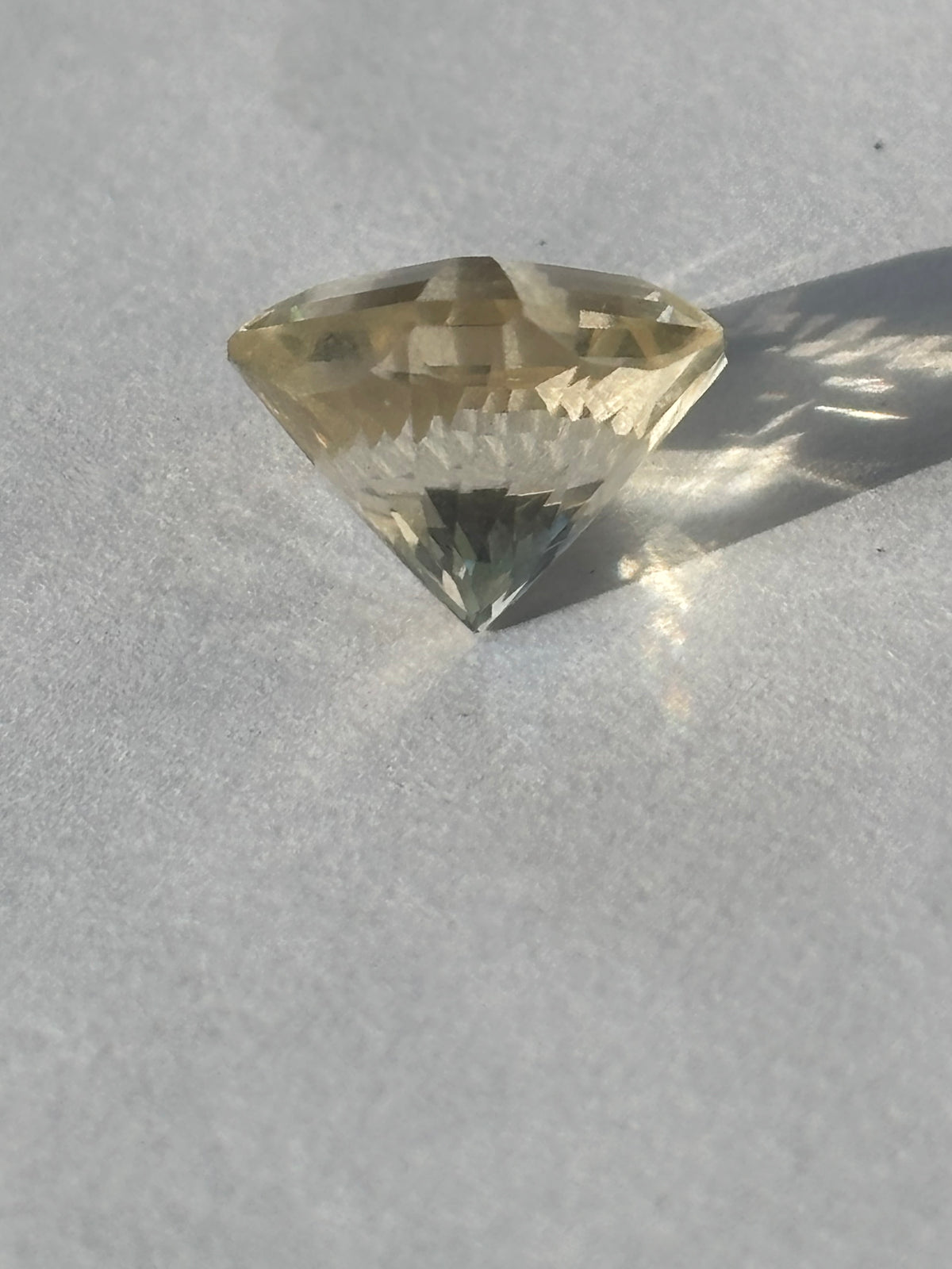 Faceted Oregon sunstone 3.17 carat squartuguese variant