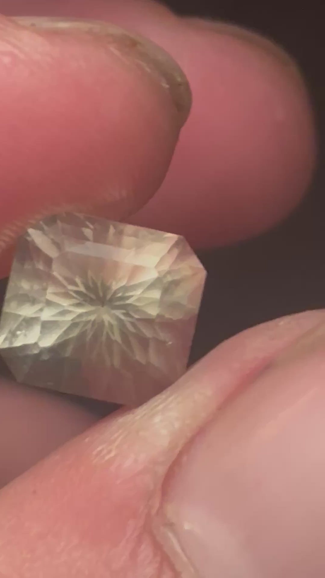 Faceted Oregon sunstone 3.17 carat squartuguese variant